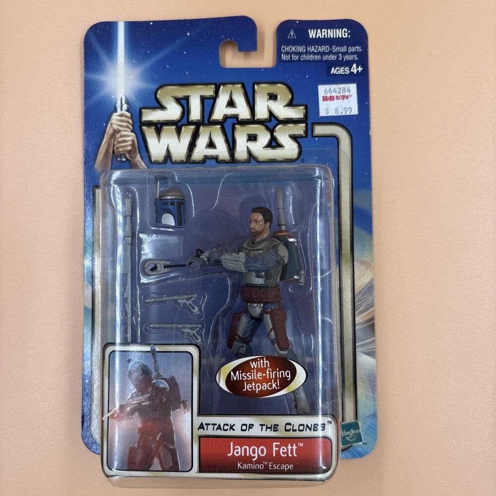 Star Wars Attack of the Clones Jango Fett Kamino Escape #13 Hasbro 2002 Sealed M